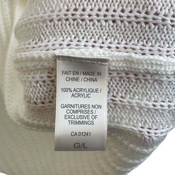 Simon’s White Knit Cardigan - Size Large - Picture 4 of 8